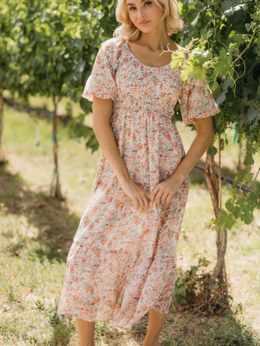 Wyoming midi floral dress
